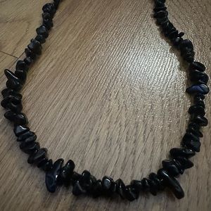 Black rock choker necklace